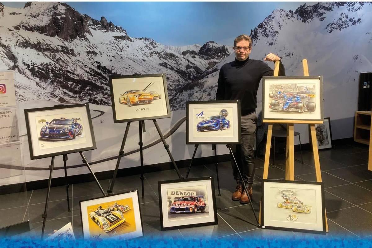 Démonstration de l'illustrateur Damien Charles au musée Matra