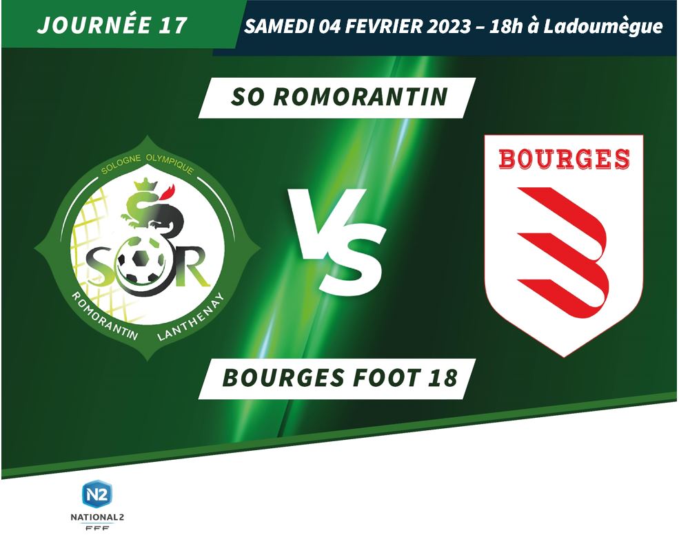 Football SOR - BOURGES FOOT 18 @ Stade Ladoumègue