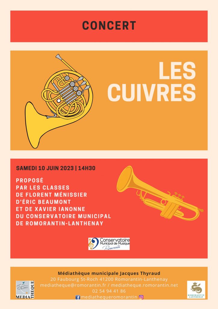 Concert : Le tuba, trombone, trompette et cor d'harmonie